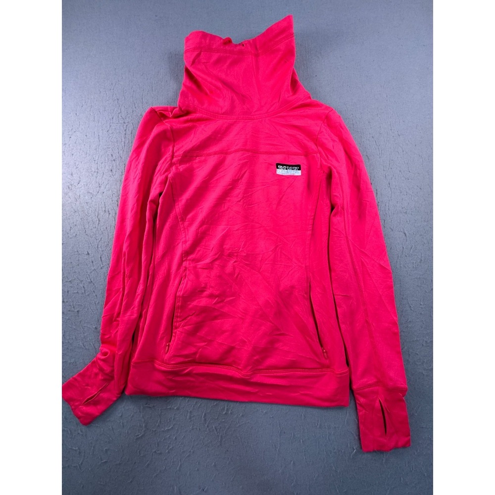 Victoria's Secret PINK Ultimate Top Womens XS Neon Pink Funnel Neck Pullover